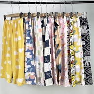 Cotton-Silk Sleep Pants for Women - Three-Quarter Length