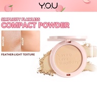 Y.O.U YOU Simplicity Compact Powder Nude Beige Neutral Sand YOU Simplicity Flawless Compact Powder |
