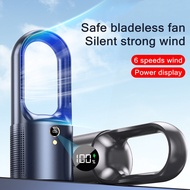 Portable Bladeless Fan with Air Purification Pure Cool Air Cooling Fan USB Rechargeable Electric Min