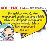 MOTIVATIONAL POSTER (CHANGE) SIZE a3 - ACCORDING TO THE SOURCE CENTER DECORATIONS - 350gsm Banner Ty