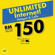 🎖️DIGI POSTPAID 150_UNLIMITED INTERNET DATA, UNLIMITED HOTSPOT, UNLIMITED CALLS 🏅