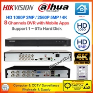 Qi Tech 8-CH HiK Dahua XMEye CCTV HD 2MP 5MP Mobile / Network DVR Recorder Support * Mobile Apps *