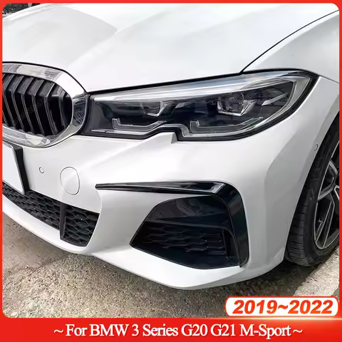For BMW G20 G21 Car Front Bumper Lip Spoiler Fog Lamp Cover Trim Grille 318i 320i 325i 330i 330d 330