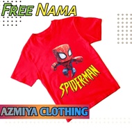 Spider-Man x Minecraft 6 year old boy and girl t-shirt