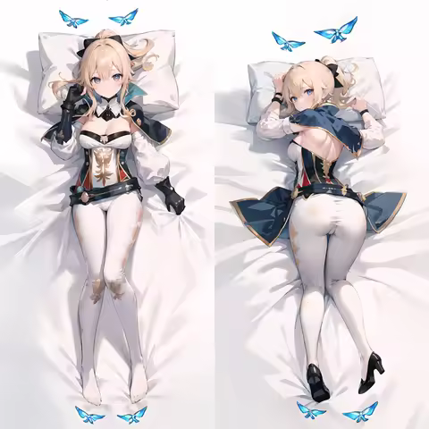 Dakimakura Hot Anime Jean (Genshin Impact) Double Sided Adult Pillowcase Body Pillow Cover Otaku Gif