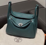 Hermes lindy 26 孔雀綠 銀扣 配件盒子塵袋齊全