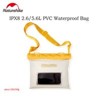 Naturehike IPX8กลางแจ้ง5.6L พีวีซีกระเป๋ากันน้ำเบามากเพียง185/240กรัมกระเป๋าสะพายไหล่ตั้งแคมป์เดินทา