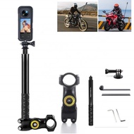 PINGWEN Clamp Bracket Mount Motorcycle Monopod Selfie Stick Insta360 - 556PU817 - AH