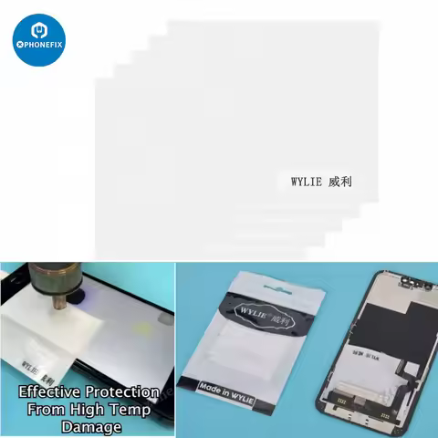 10pcs WYLIE Thermal Pads Screen Transplant IC Protective LCD Insulation Pad Wind Gun 600 °C Not Hurt
