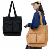 READY STOCK MSIA Canvas Tote with Large Capacity School Unisex Handbag Travel Bag (GSL-013) .