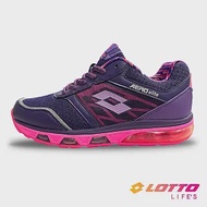 【LOTTO 義大利】 女 多孔氣墊慢跑鞋 - 23.5cm 紫