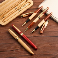 Retro Wooden Ballpoint Pen Fountain Pen Beech Signature Pen Business Office Student Graduation Gift