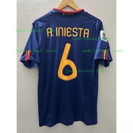 2010 Spain Away Retro visitor soccer jersey high quality custom bouquets INIESTA VAAG