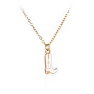 Cowboy Boot Necklace Gold Cowgirl Necklace For Women Disco Cowgirl Western Necklaces For Women Gold 