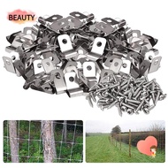 BEAUTY 100pcs Fence Clamp Livestock Cattle Panel Chain Link Fence Ties Metal Fence