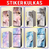 1-DOOR FRIDGE STICKERS, 2-DOOR FRIDGE STICKERS, MARBLE MOTIF FRIDGE WALLPAPER