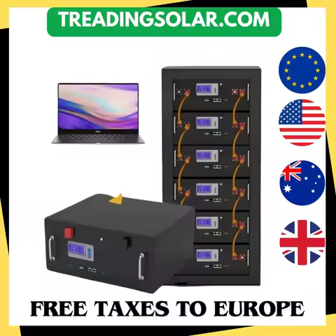 48V 100AH 150AH 200AH LiFePO4 Battery Pack 51.2V Lithium Solar Battery 6000+ Cycle Built-in 200A BMS