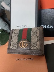 二手正品 GUCCI Ophidia supreme 經典 新款 老花 標誌 短夾 #賣衣求榮