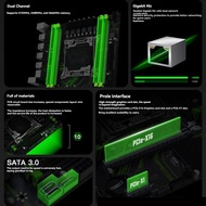 TECHCHIP-X99 PR9 Motherboard LGA 2011-3 Set Kit Supports 4X DDR4 RAM SATA M.2/NVME M.2 SATA Interfac