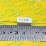 TAIWAN 8K2 5W resistor 8.2k ohm THICK FEET COPPER 5 watt 5watt chalk 8.2k 8.2 kilo ohm 8.2 5 w