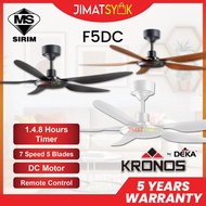 DEKA Ceiling Fan DEKA KRONOS F5DC 56 Inch 5 Blades 7 Speed Forward + Reverse DC Motor Remote Control