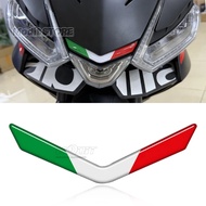 3D Resin Motorcycle Front Fairing Decals Italy Flag Arrow Sticker 3D Emblem Sticker For  Aprilia RS 