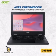 Acer Chromebook 11 4GB LPDDR4 RAM 0 32GB eMMC STORAGE Celeron N3350 12" HD Google Chrome