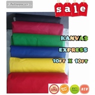 KAIN KHEMAH NIAGA KANVAS EXPRESS 10ftX10ft/3MX3M KAIN KANOPI KAIN KHEMAH SAHAJA 10X10 MATERIAL NYLON EXPRESS