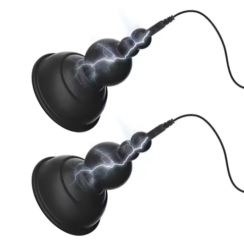 Electric Shock Nipple Sucker Enlarger Nipple Clamp Pussy Pump Clit Clip Vacuum Stimulate Breast Enla