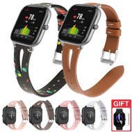 20mm Leather Strap Bracelet for Xiaomi Huami Amazfit Bip U pro GTS 3 Bip S Lite GTS 2 Mini GTR 42mm