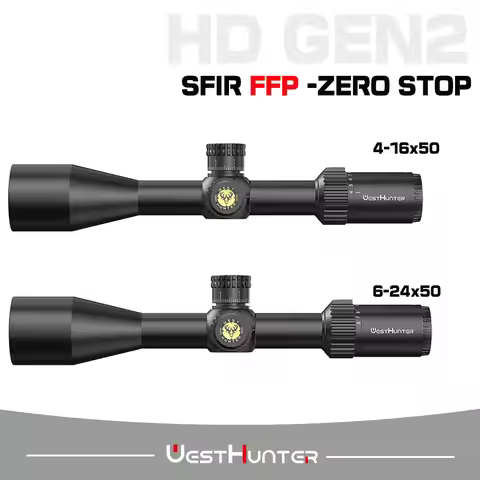 WestHunter HD GEN2 6-24x50 / 4-16X50 SFIR FFP Hunting Scope First Focal Plane ZERO STOP Riflescope W