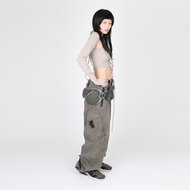 HYEIN SEO Functional Overalls - Casual Hip-Hop Style Pants