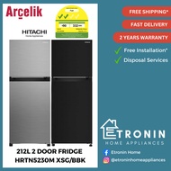 Hitachi 212L 2 Door Fridge HRTN5230M | HRTN5230M-XSG | HRTN5230M-BBK