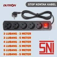 Stop Kontak Kabel Panjang 3 Meter 3 Lubang 5 Meter 4 5 Lubang Stop Kontak Listrik Dutron Roll