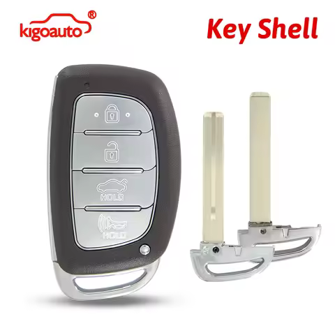 kigoauto Smart key shell case 4 button Trunk for Hyundai Elantra 2016 2017 2018 No battery holder