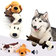 Pet Toy Dog Shape Cute Creative Dog Squeaky Toy Dog Chew Toy Plush Dog Toy