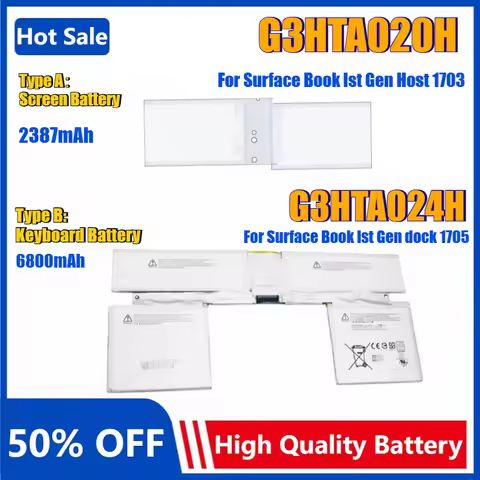 G3HTA020H G3HTA024H Screen Keyboad Battery for Microsoft Surface Book 1 13.5" Inch 1703 1704 1705 CR