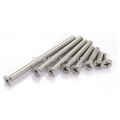 KM GB819 DIN965 m1 m1.2 m1.4 m1.6 m2 m2.5 m3 m4 m5 stainless steel 304 phillips flat countersunk hea