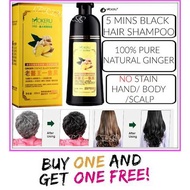 MOKERU GINGER BLACK HAIR DYE SHAMPOO - 5 MINS TURN BLACK - NO STAIN ON BODY OR SCALP!Hair Care