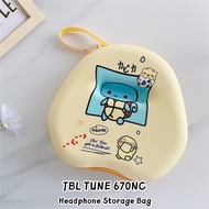【Direct supply】For JBL TUNE 670NC Headphone Case Simple Cartoon Headset Earpads Storage Bag Casing B
