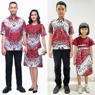 Couple Nagita Brukat Merah Putih Batik couple keluarga dan anak terbaru 2021 / batik cople keluarga 