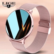 LIGE 2021 ใหม่สมาร์ทนาฬิกาผู้หญิงเรียลไทม์ติดตามกิจกรรมกีฬามัลติฟังก์ชั่น่าฬิกาผู้หญิงสมาร์ทนาฬิกาผู้ชายสำหรับ Android IOS + กล่อง
