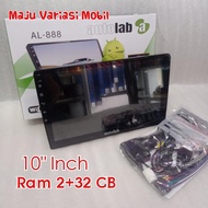 Unit TV Andoid Autolab 10 Inch New Ram 2+32GB OS12 IPS Universal/TV/Android Mobil