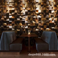 Aged Ship Wood Block Background Wall Mosaic Decoration Solid Wood Wood Block Weathered Red Wood Boar