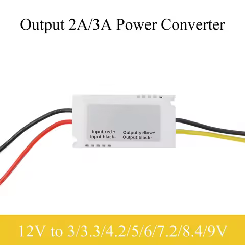 US DC Power Converter 12V to 7.2V/8.4VBuck Regulator 2A Step-Down Voltage Automotive Power Supply Mo