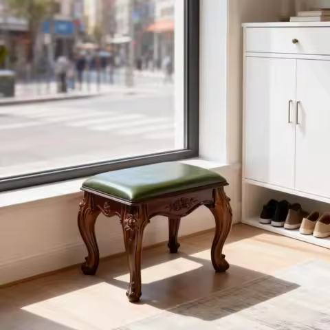 Luxury Design Living Room Furniture Leather Fabric Nordic Ottomans Chair Plastic Seat Indoor Househo