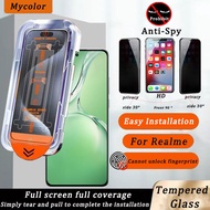 Dust Free Installation Privacy Tempered Glass For OPPO A91 A93 A12 A11K A11x A9 A8 A7 A7 A5 A5s K12 