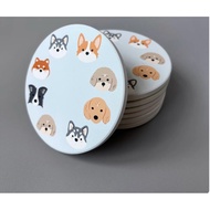 dog diatomite coaster