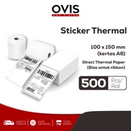 Thermal Direct Receipt Sticker Label 100x150 mm Sticker Paper A6 Paper 10x15 cm Folding Roll