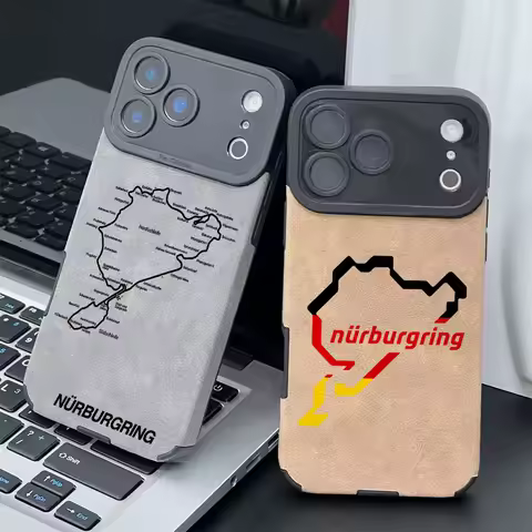 Luxury Nurburgring Sport Racing track Luxury Leather Phone Case For iPhone 17 16 Pro Max Air 15 14 1